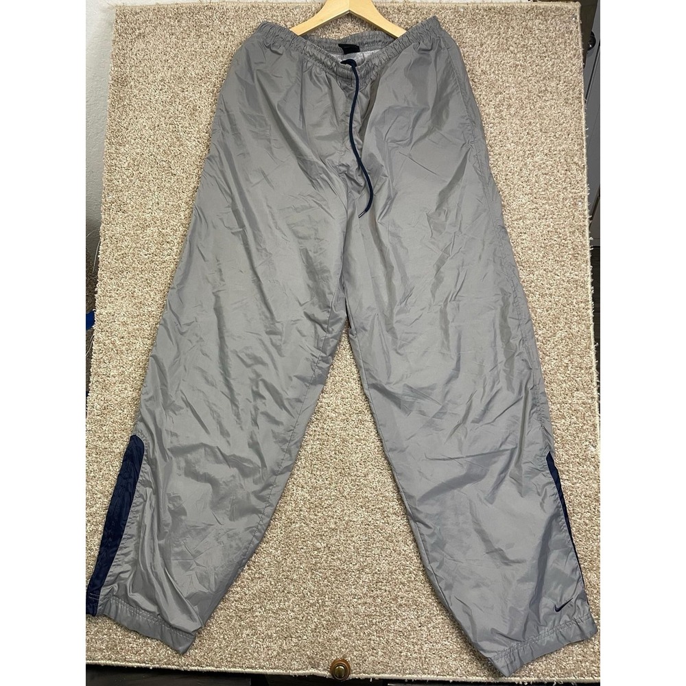Vintage Y2K Starter Track Pants Mens Extra Large Grey Lined Baggy Wide Leg Loose